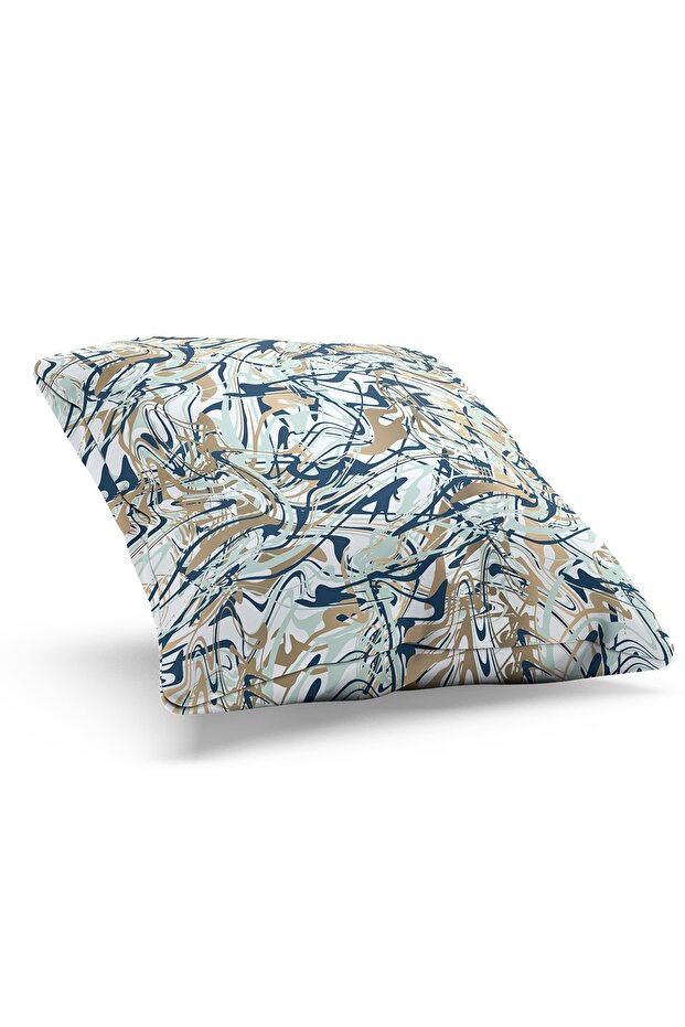 Double Sided Printed Abstract Patterned Suede Throw Pillow Case - 2