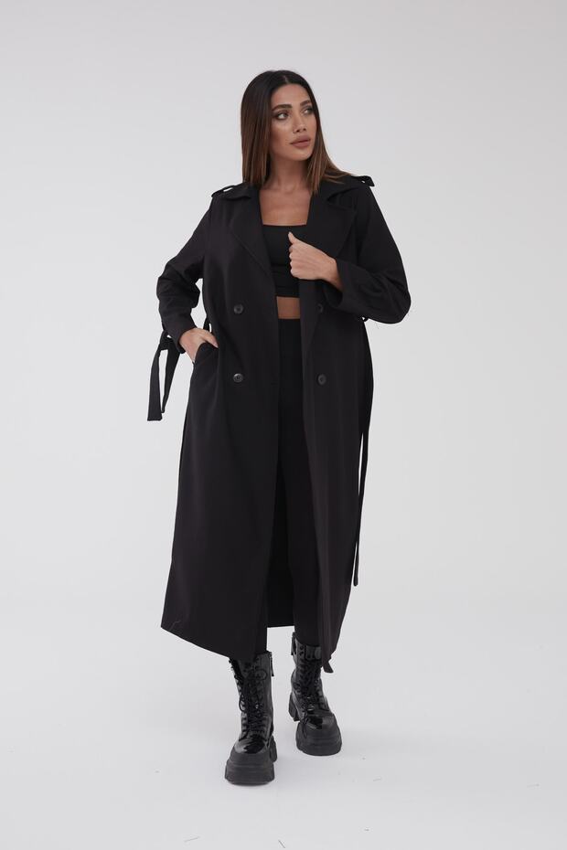 Nero Trençkot Oversize