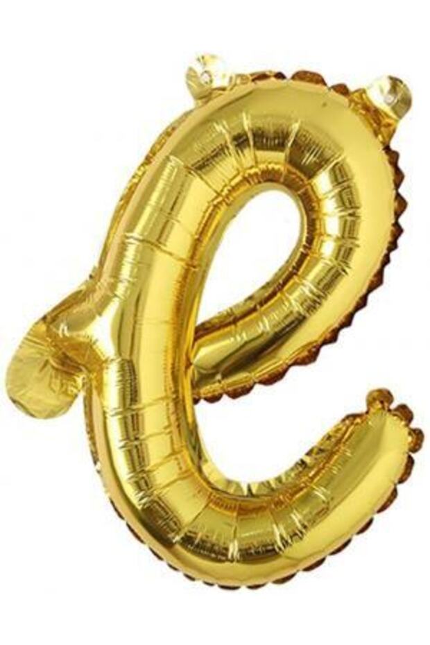 Letter E Gold Handwritten Foil Balloon 18 Inc 45 cm