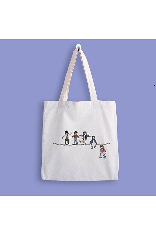 Stranger Things Baskılı Bez Çanta - 1