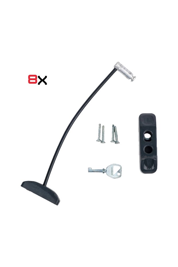 Anthracite Window Lock with 8 Ropes Child Safety Security Burglar Pimapen PVC Door Baby Lock