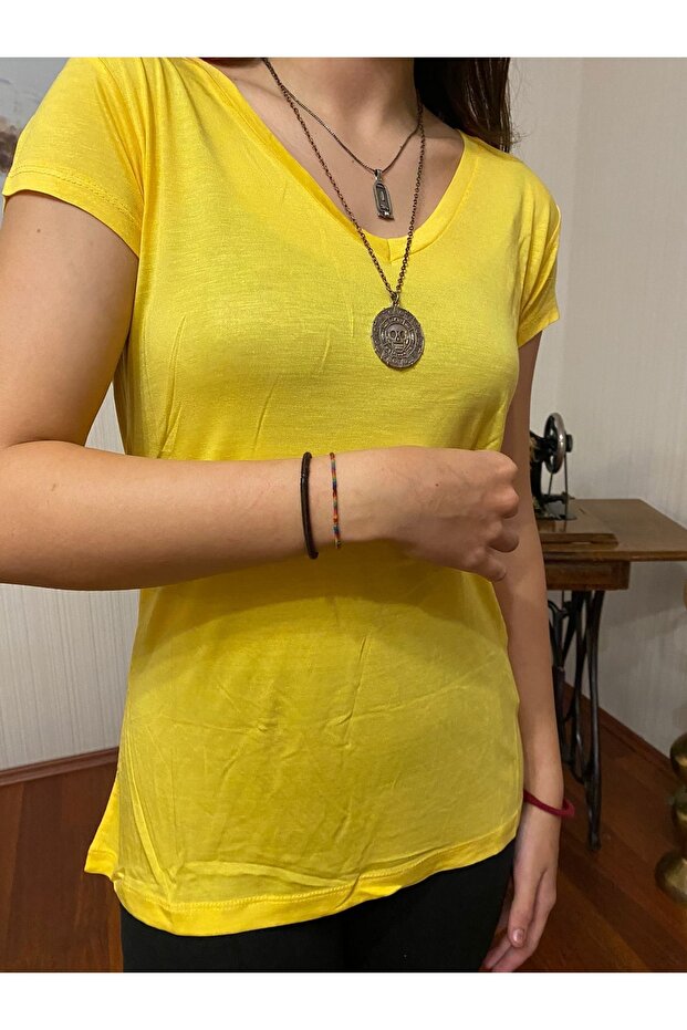 Basıc Tshirt Sary S