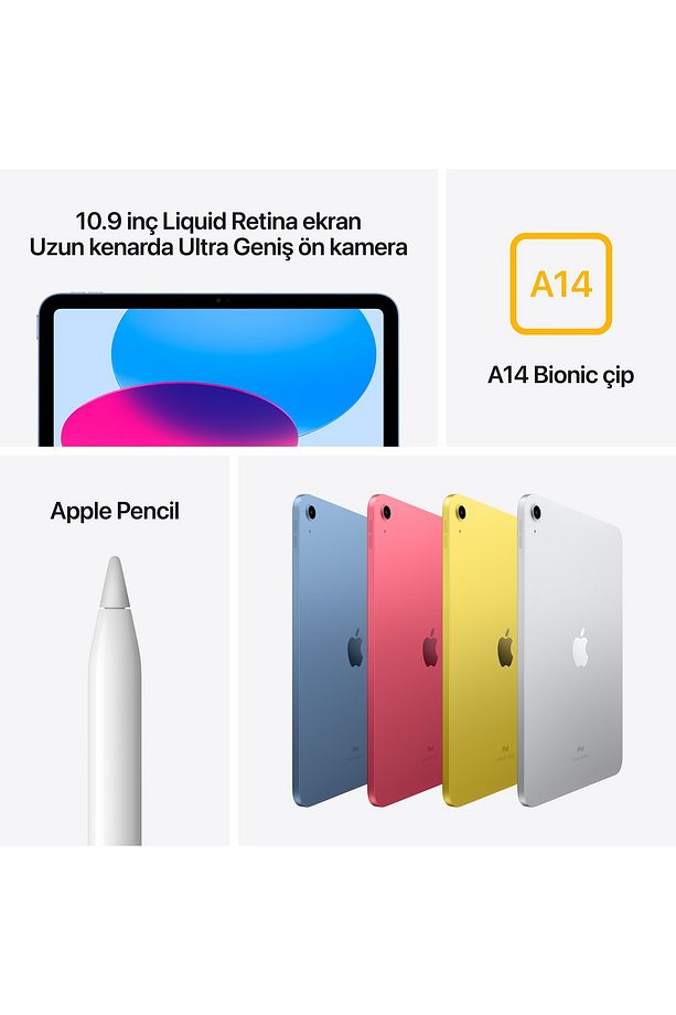 iPad 10. Nesil 10.9" Wi-Fi 256GB - Sarı MPQA3TU/A - 6