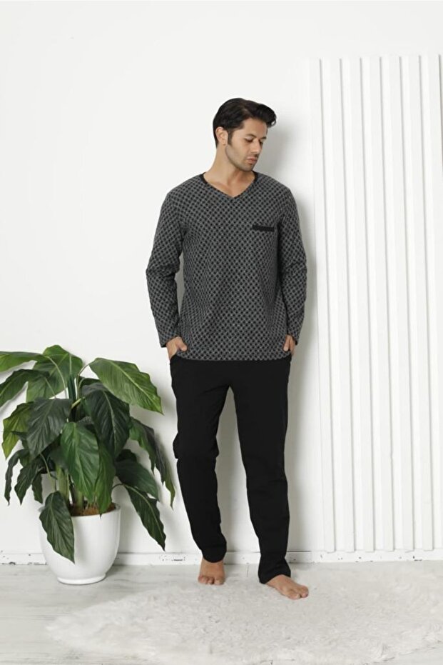 110002 Erkek Kışlık Pijama Takımı - 1