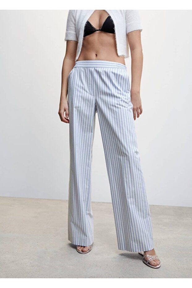Cotton Striped Pants - 1