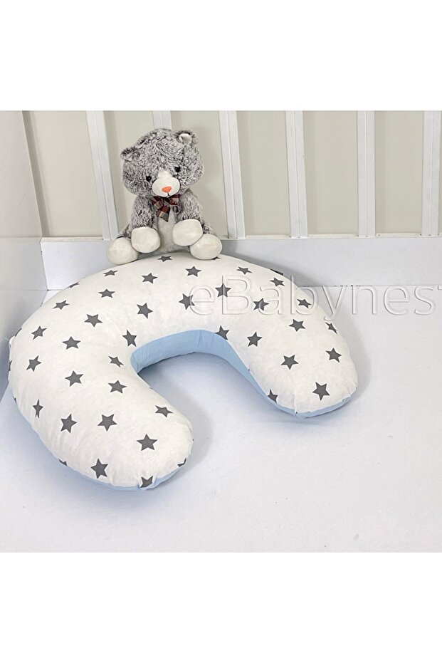 White Star Blue Combination Breastfeeding Pillow