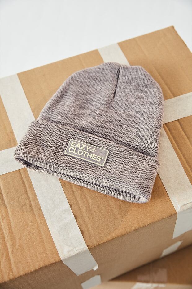 Beretă maro deschis unisex Eazy Basic - 1