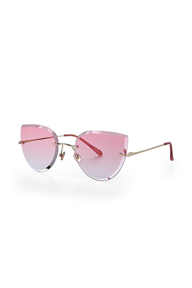 Women's Sunglasses Cat Eyes Design Pink Glass Frame