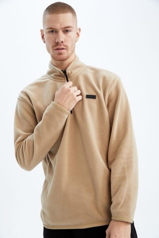 Defactofit Standart Fit Dik Yaka Basic Polar Sweat Kum - 4