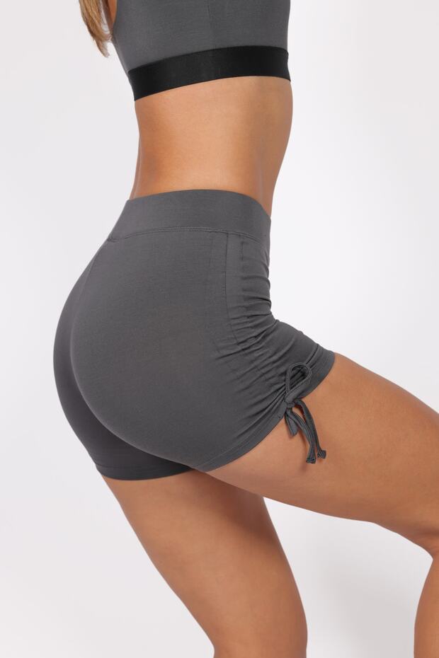 Manji Soft Ruched Short Smoky - 9