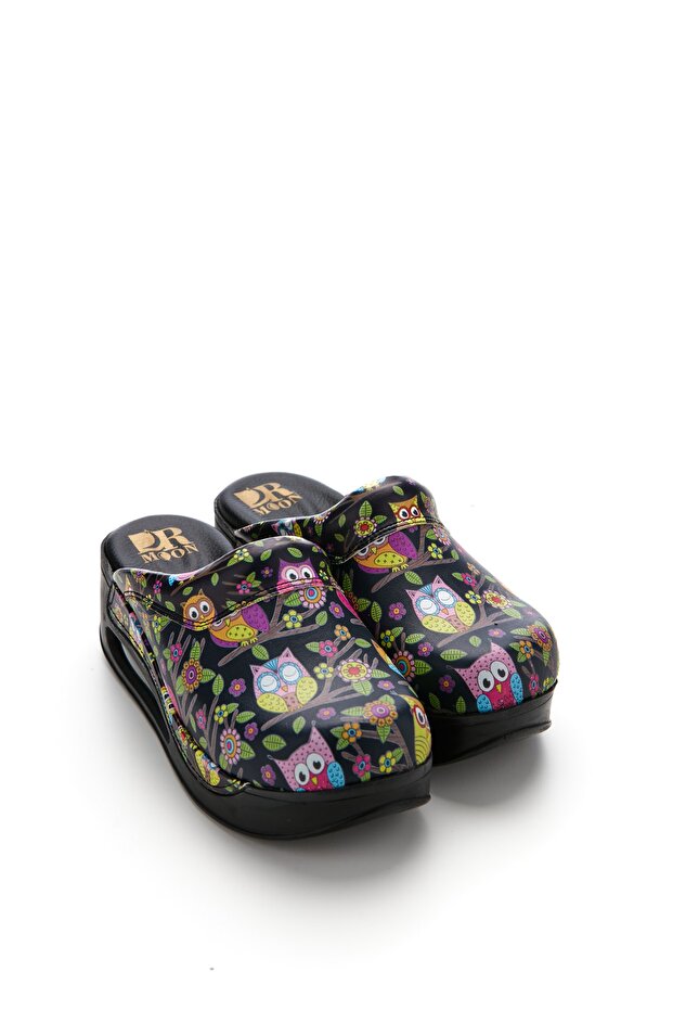 Owl Patterned Airmax Sole Sabo Slippers