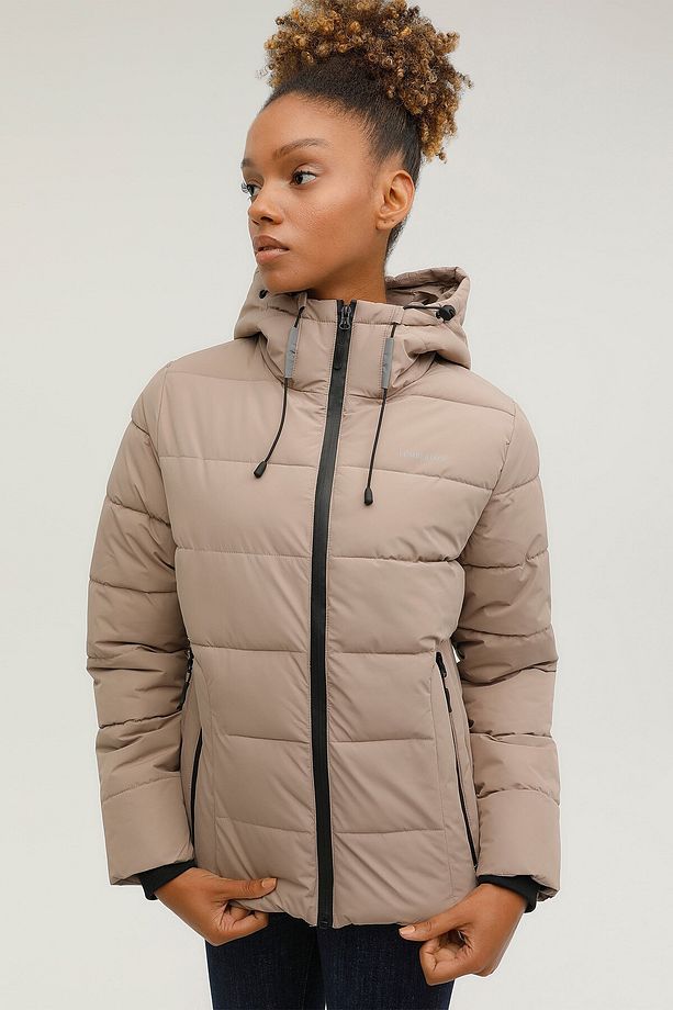 W-sn31 Apreskı Coat 2pr Camel Kadın Kısa Kaban - 1