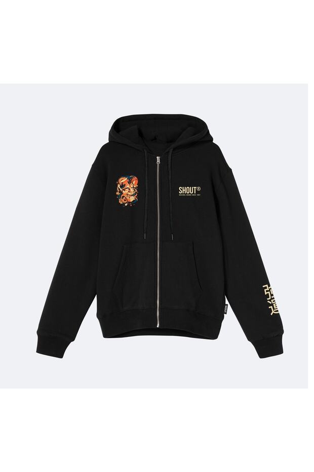 Oversize Hannya Mask And Snake Oldschool Unisex Hoodie