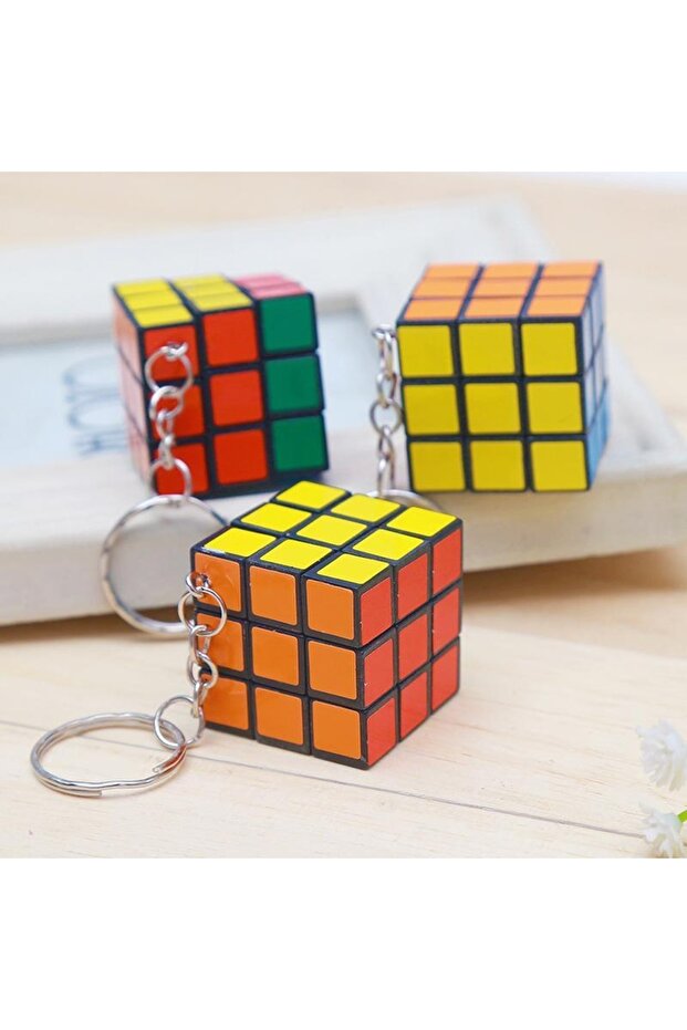 سلسلة مفاتيح صغيرة لمكعب الذكاء، مكعب الذكاء (مكعب الصبر) 3x3 سم - قطعة واحدة