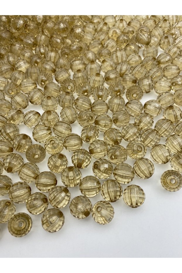 14mm Light Brown, Mink/Honey Color World Model Acrylic Beads, Bag Making Beads (100Gr, ~72 Pieces)