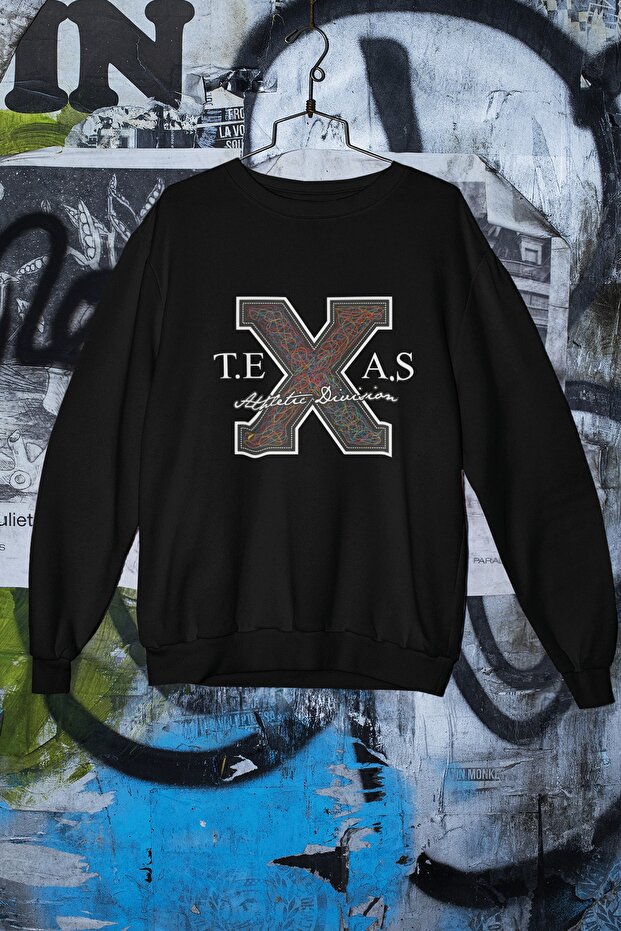 Unisex Texas Printed Oversize Sweatshirt