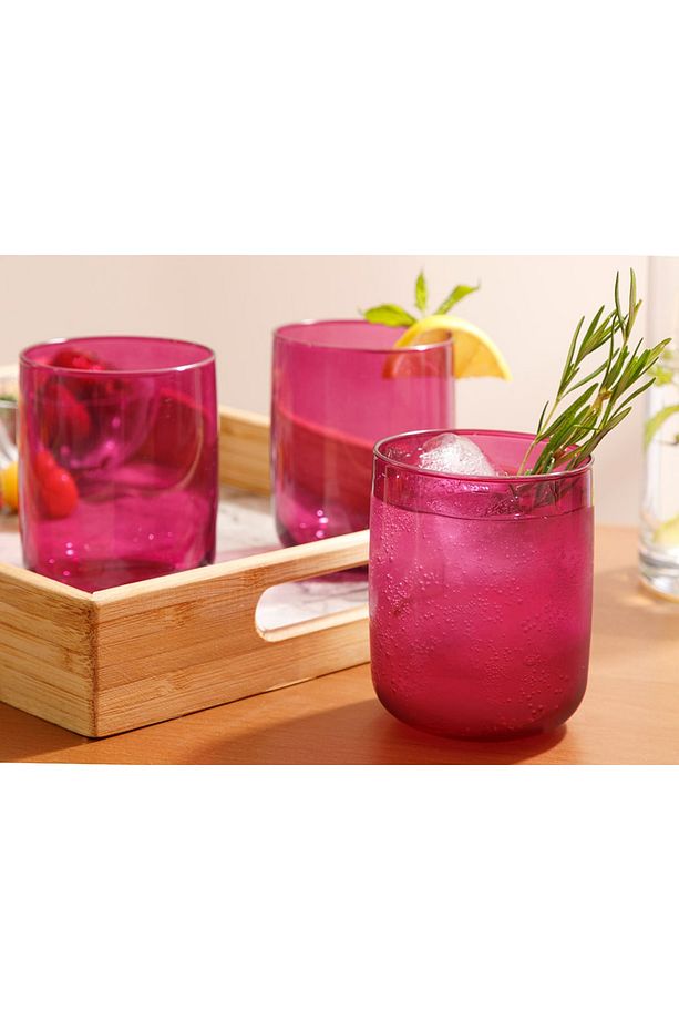 Avin Cam 3'lü Meşrubat Bardağı 270 Ml Mürdüm - 2