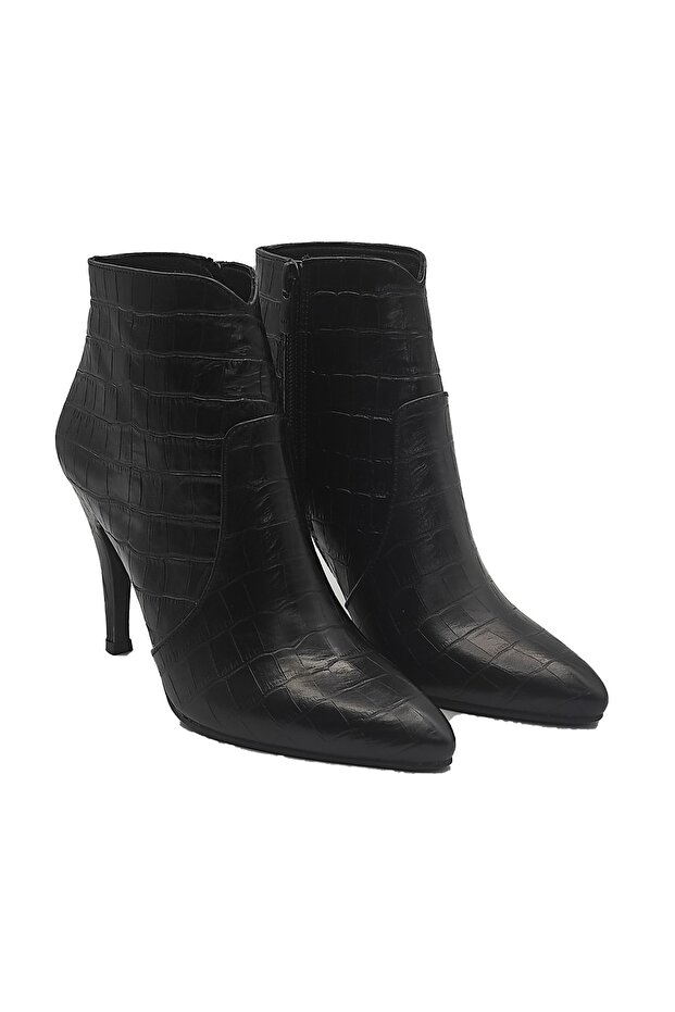 Genuine Leather Anaconda Women's Heeled Boots