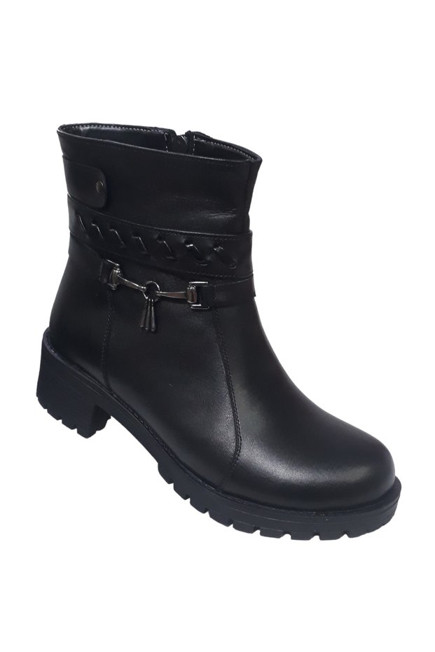 Genuine Leather & Fur Fancy Women's Boots
