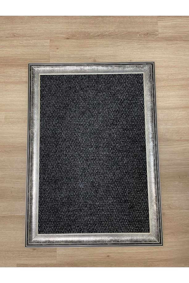 Antrasit Çerçeveli Mdf Dekoratif Kapı Önü Paspas - 4