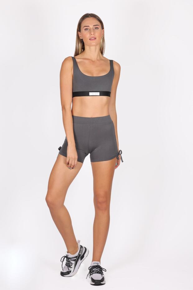 Manji Soft Ruched Short Smoky - 6