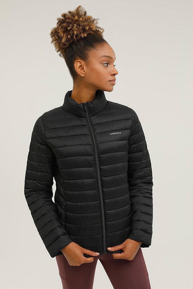 W-sn28 Basıc Padded Coat Sıyah Kadın Mont - 1