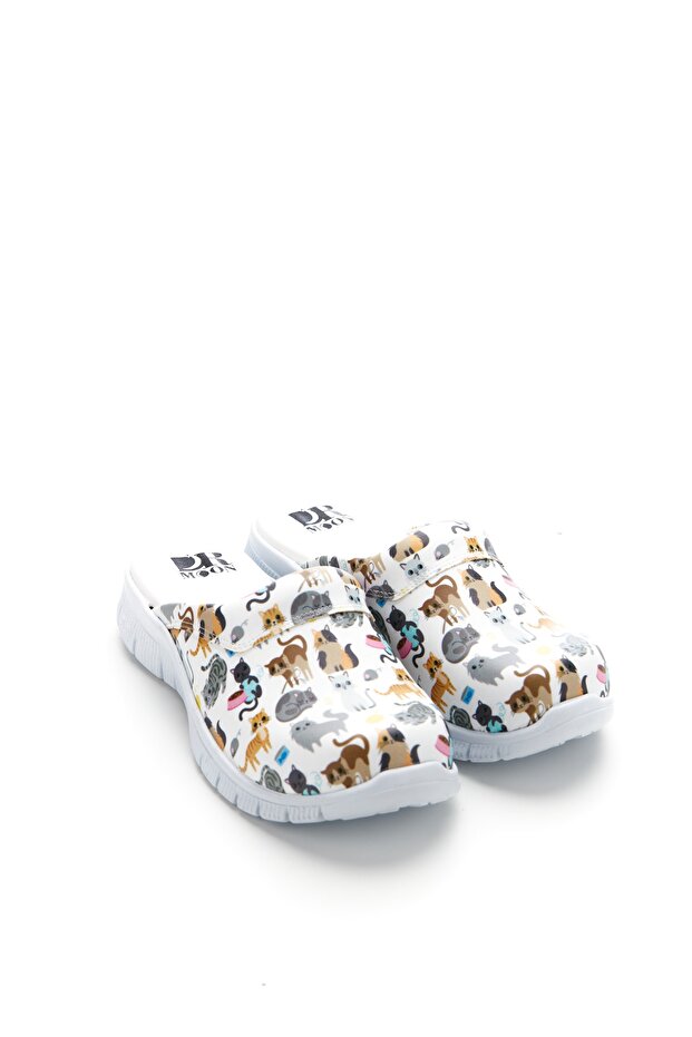 Kedi Desenli Comfortflex Sabo Terlik - 1