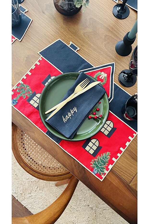 Happy Patterned Decorative Napkin New Year Series (1 Piece)