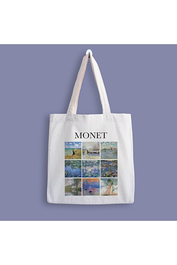 Monet Collage Art Printed Cloth Bag
