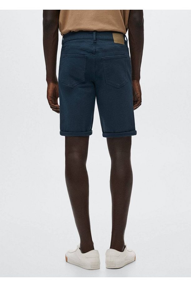 Pamuklu Streç Denim Şort - 4