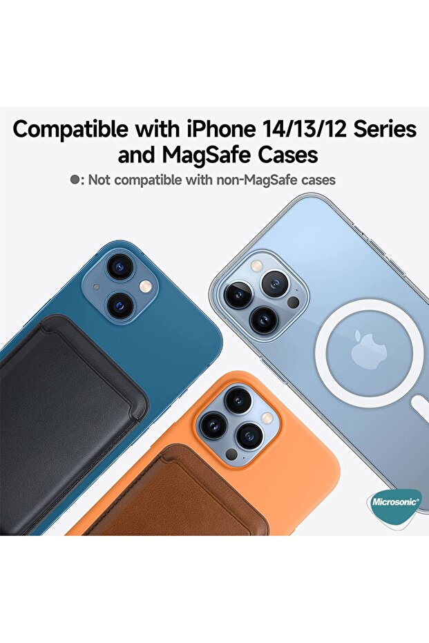 Apple Iphone 12 Leather Wallet Magsafe Siyah - 4