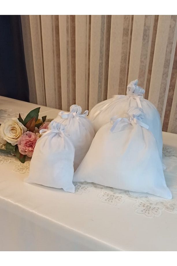 4lü Set Peynir, Süt, Yoğurt Süzme Torbası, Bakliyat Torbası, Süzme Kesesi, Bez Torba, Mermerşahi - 2