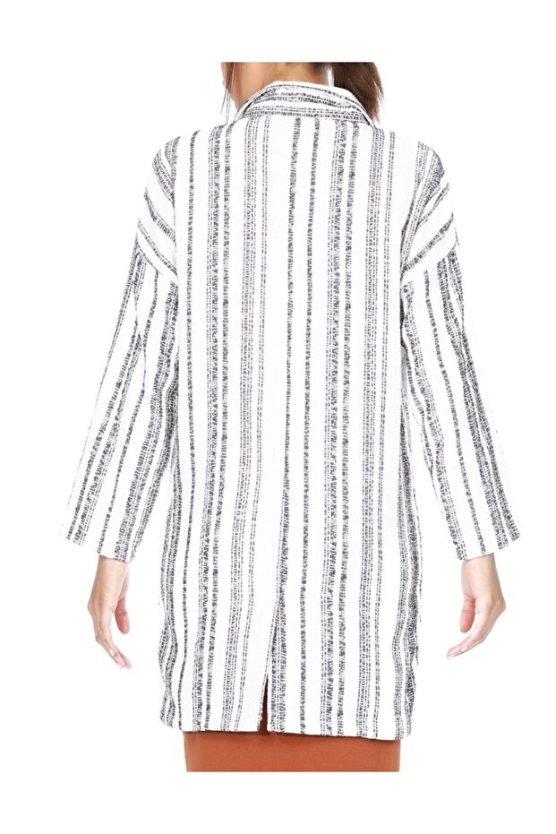 Striped Long Jacket - 5
