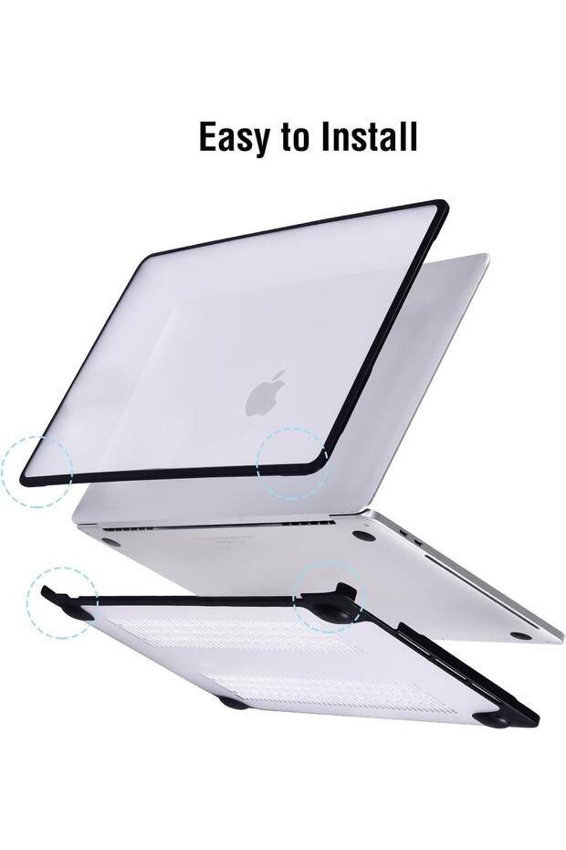 غطاء صلب غير لامع متوافق مع Macbook Air 13 بوصة، متوافق مع معالج M1 - 2