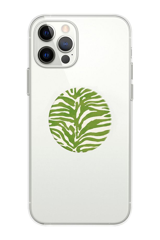 Yeşil Zebra Desenli Popsocket Telefon Tutacağı - 2