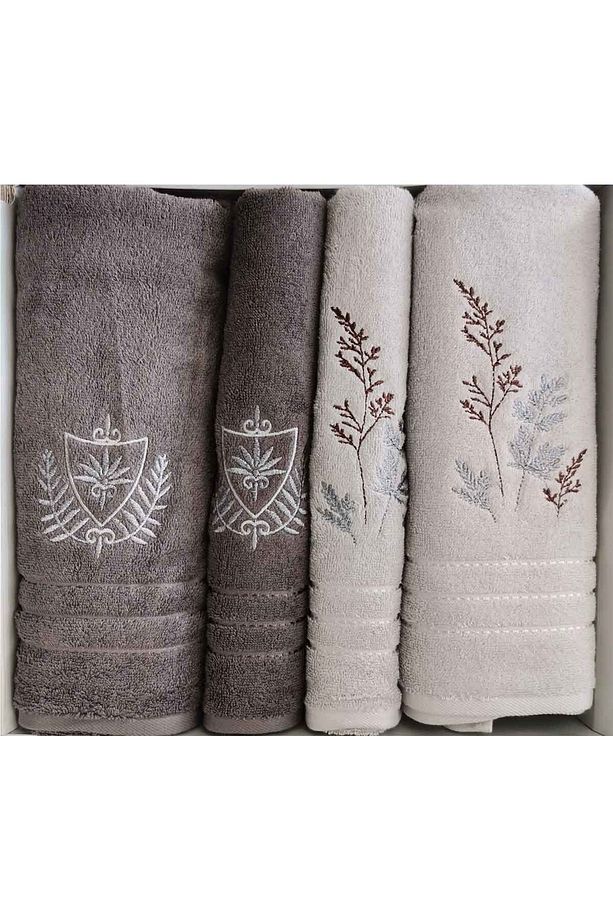 Soft Leaf Best Set (hamam Takımı) Bej-kahve - 1