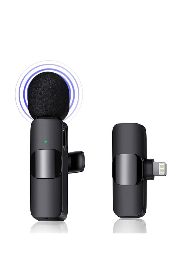 Iphone  Uyumlu   Kablosuz Yaka Mikrofonu Ses Arayüzü Mini Yaka Mikrofonu Çok Yönlü Mikrofon,klipsli - 1