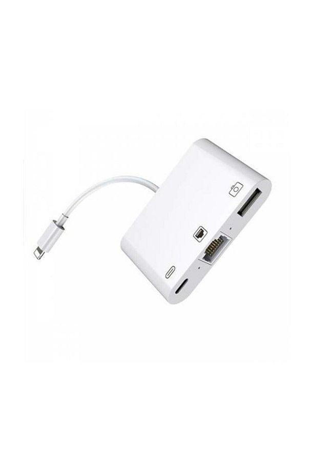 Iphone 7 8 X 11 11 Pro 12 13 13 14 Pro Max Ve Ipad Uyumlu Usb Ethernet Lightning Şarj Adaptörü 3in1 - 1