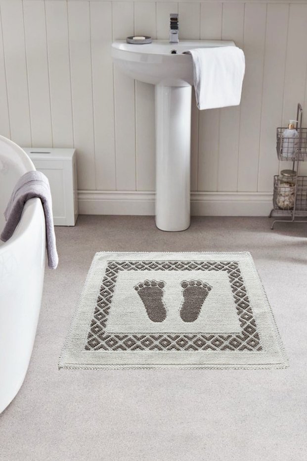 Soffy Natural Cotton Coffee & Cream Foot Mat Foot Towel 50X70 cm Bath Mat