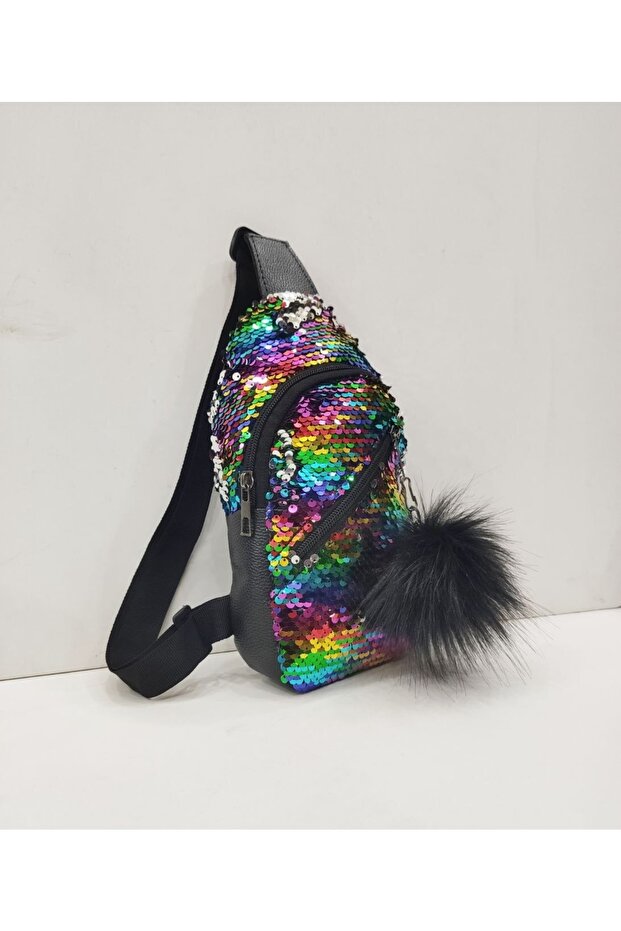 Pullu Bady Bag Kız Çocuk Çantası