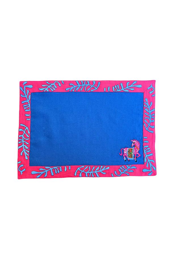 Pembe Zebra Desenli Dekoratif Amerikan Servis ( 1 Adet ) - 3