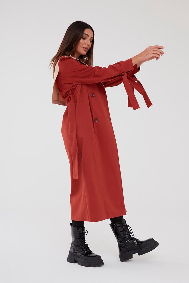 Çiftrenk Trençkot Oversize - 1