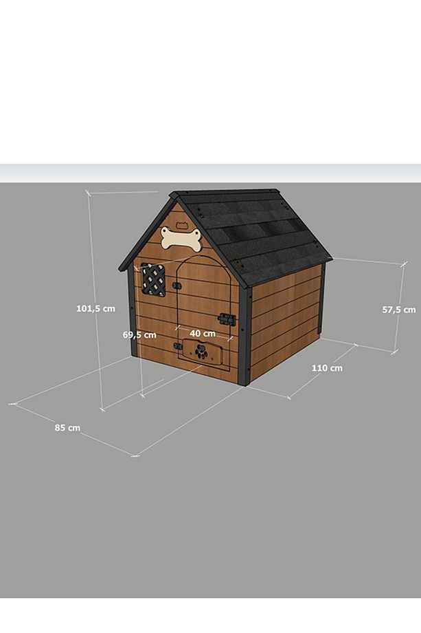 Isı Yalıtımlı Ahşap Köpek Kulübesi (XLARGE) - 8