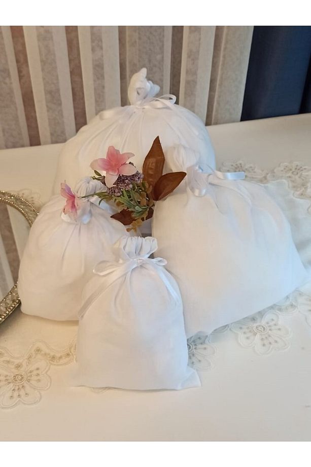 4lü Set Peynir, Süt, Yoğurt Süzme Torbası, Bakliyat Torbası, Süzme Kesesi, Bez Torba, Mermerşahi - 6