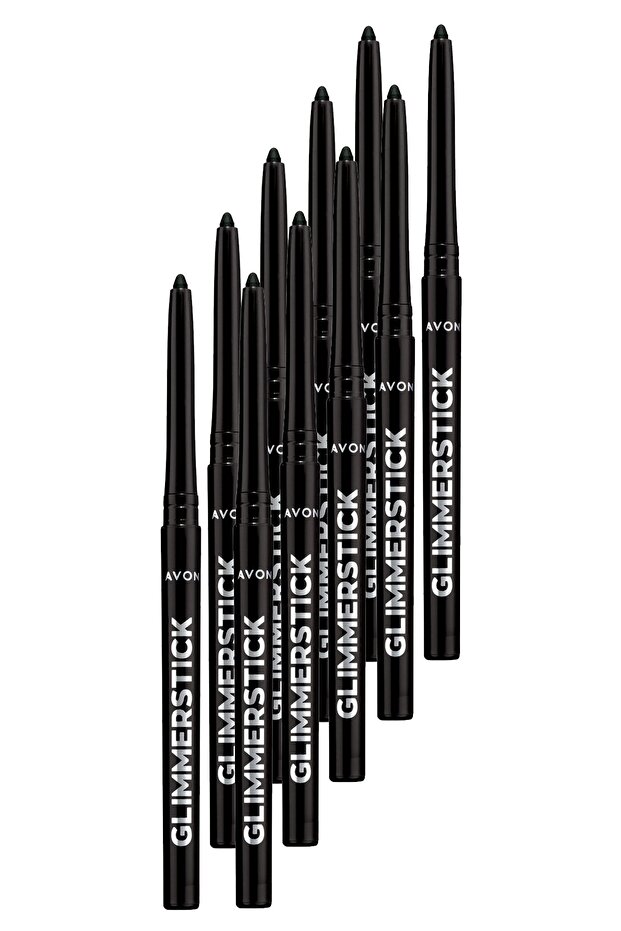 مجموعة أقلام تحديد العيون القابلة للإغلاق والمصعد من Glimmersticks Blackest Black مكونة من عشرة قطع