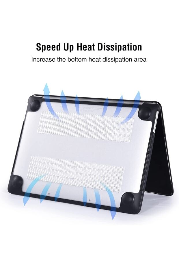 غطاء صلب غير لامع متوافق مع Macbook Air 13 بوصة، متوافق مع معالج M1 - 3