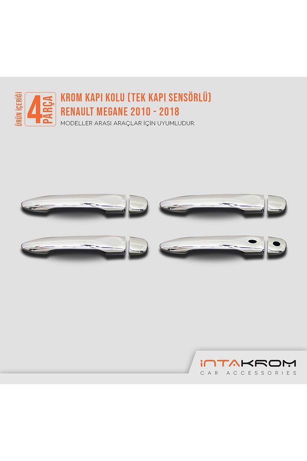 Renault Megane 3 Krom Kapı Kolu 2010-2018 - Tek Kapı Sensörlü - 3