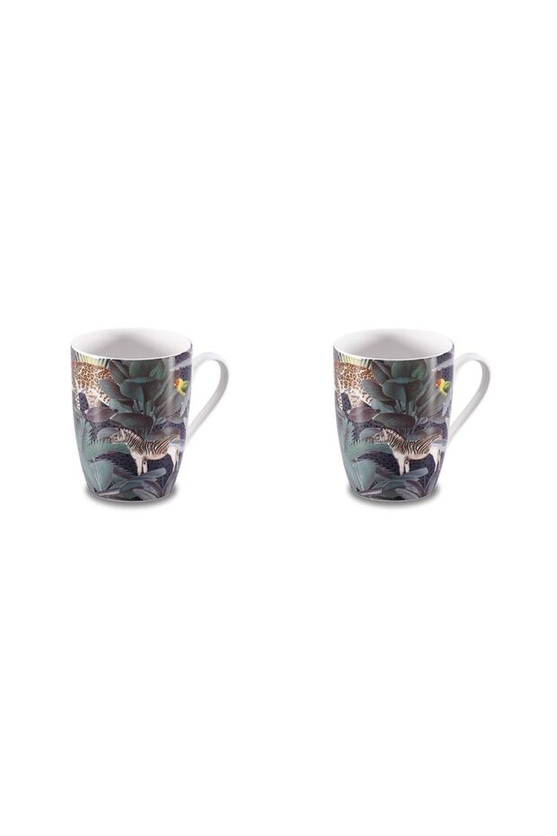 كوب بورسلين Mugs-كوركماز فورست-4 كوب مطبوع - طقم مكون من 2 كوب