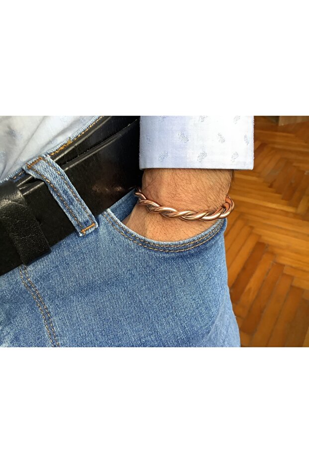 Copper Unisex Adjustable Cuff Bracelet
