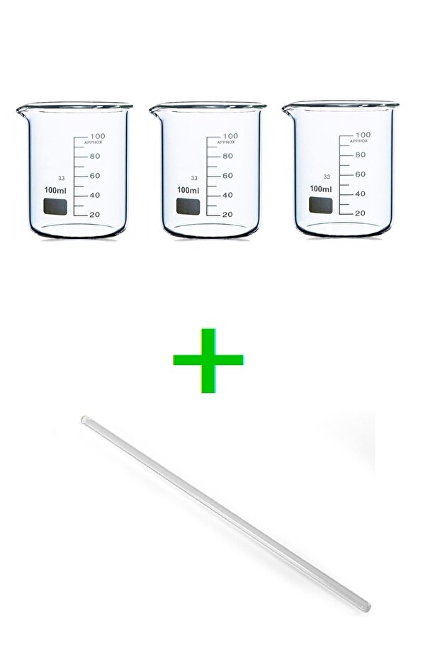Beherglass 100 Ml. Cam F1241 (3 ADET) Beher (1 ADET) Baget - 1